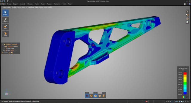 Screenshot of ANSYS Discovery Live. (Image courtesy of ANSYS.)