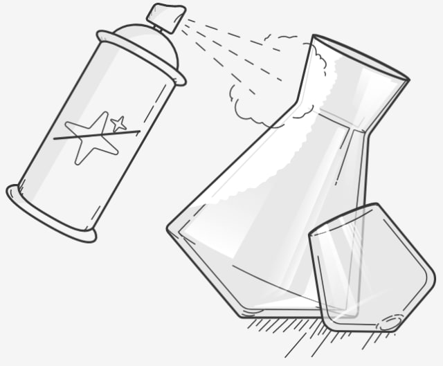 Applying scanning spray to a transparent object. (Image courtesy of Artec 3D.)